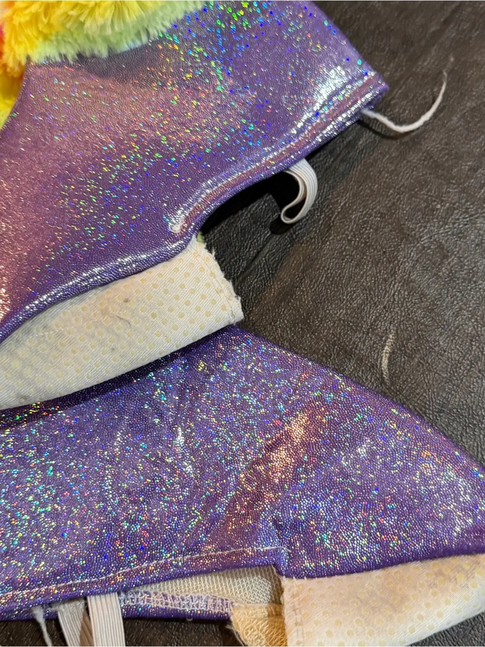 Plush Rainbow Unicorn Costume Boots - White and Multicolor - Picture 6 of 7